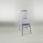 Bentwood Chair - Silver Frame with Lilac Seat Pad - 1003 & 1005E