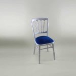 Bentwood Chair - Silver Frame with Blue Seat Pad - 1003 & 1005N