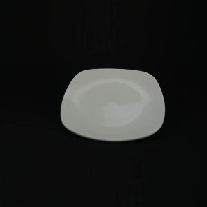 China Side Plate 7" (18cm) Plain, Square/Curved Edge - 1613A