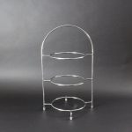 3 Tier Cake Stand 16.5" (42cm) x 7" (17cm) Diameter Rings, Stainless Steel - 3012SS