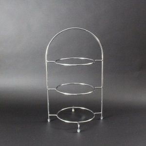 3 Tier Cake Stand 16.5" (42cm) x 7" (17cm) Diameter Rings, Stainless Steel - 3012SS