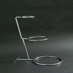 3 Tier - Tall Steps Wedding Cake Stand 16.5"x5x7.5"x10.5" (42.5x13x19x27cm), Stainless Steel - 3195B