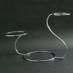 3 Tier - Swan Wedding Cake Stand 16"x6"x9"x12" (41x15x23x30cm), Stainless Steel - 3195E