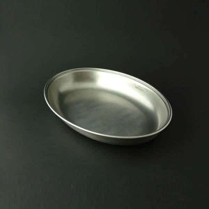 12" (30cm) Oval Vegetable Dish - Plain, Stainless Steel - 3530
