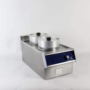 Bain Marie - 2 Round Pots, Dry Well (3Kw)