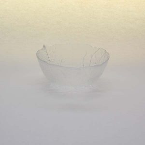 4" (10cm) Glass Bowl, Leaf Pattern